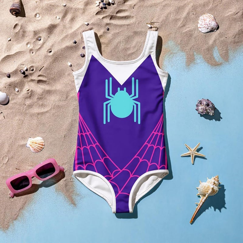 Uivic Girls Spider Swimsuit Cartoon Hero One Piece Bathing Suit Kids Beach Sport Summer Swimwear for 2-10Years - Image 4